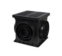 MCH Ecoulement Einlaufschacht Hofschacht Hofsinkkasten Classe A15-1, 5T -B125, 12,5T 250x250x250mm - Noir, 250x250x250mm