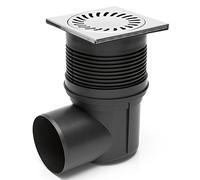 MCH Yard drain - Drain de cave avec grille en acier inoxydable, NW 100-150 x 150 mm - KVB110-VN - Charge : 300kg - (324-V-N)