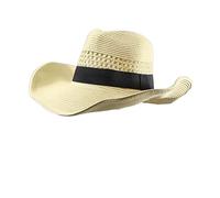 MCHDMI Chapeau De Paille, Hommes Grande Taille Panama Chapeaux Grosse tête Pliable Cowboy Fedora Casquette Grande Taille Chapeau de Paille 58CM 60CM 62CM (Color : Beige, Size : 60cm)