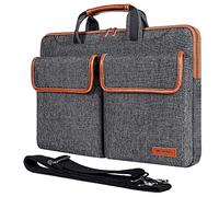 MCHENG 15-15,6 pouces Sac à bandoulière étanche multifonction pour ordinateur portable avec bandoulière réglable et poignée repoussée pour Lenovo/HP/Dell/Apple/Asus Noir