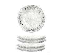 MCHERRY Bols à sauce soja - Petits récipients et bols à tremper, 9 cm de diamètre, bols à tremper en verre soufflé à texture givrée pour condiments, en-cas - Lot de 5