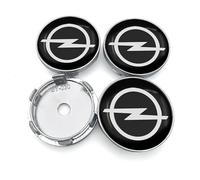 MCHHYL 4 Pièces Cache-Moyeu pour Opel Astra H 2004-2009, Enjoliveurs de Moyeu de Voiture Enjoliveurs Centre de Roue de Voiture,B-lack-60mm