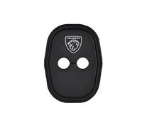 MCHHYL 4 Pièces Couvercle Serrure Porte Voiture en Acier Inoxydable pour Peugeot 3008 I 2009-2013, Protection Antirouille Étanche et Anti-Rayures,Black-Silicone