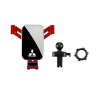 MCHHYL Support Téléphone Voiture pour Mitsubishi L200 V Double Cab 2019-2023, Porte Téléphone Rotatif à 360 Degrés Grille D'Aération Compatible Smartphones 4-6 Pouces,Red