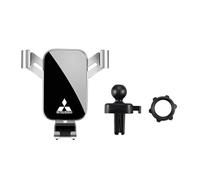 MCHHYL Support Téléphone Voiture pour Mitsubishi Triton V Double Cab Pick Up 2019-2023, Porte Téléphone Rotatif à 360 Degrés Grille D'Aération Compatible Smartphones 4-6 Pouces,Silver