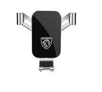 MCHHYL Support Téléphone Voiture pour Peugeot Landtrek Double Cab 2020-2025, Porte Téléphone Rotatif à 360 Degrés Grille D'Aération Compatible Smartphones 4-6 Pouces,Silver