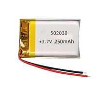 MCHkR 2 5 10 20 PCS 3,7 V 250mAh 502030 Lipo avec connecteur JST Compatible avec de Petits appareils électroniques(20pcs no Connector)