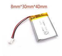 MCHkR 2 5 10 20 PCS 3,7V 1000mAH 803040 Lipo avec Une fiche JST de 2,0 mm Compatible avec Les Petits projets de Bricolage électronique et Les appareils Portables(10pcs with Connector)