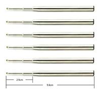 MCHkR 98 mm 3. Recharge à l'encre à Bille de 88 Pouces Compatible avec PN 116190 124493 P164 stylos à Bille 1. Astuce de 0 mm(6pcs Blue)