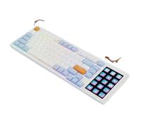 MCHkR AKP815 Clavier mécanique RVB câblé 81 avec Une Conception programmable d'écran LCD de 4,95 Pouces Compatible avec Les Joueurs Excellente Option de Cadeau(White-Tea Switch)