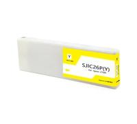 MCHkR Cartouche d'encre 300ML avec Encre pigmentée, Compatible avec l'imprimante d'étiquettes TM-C7500 C7500 SJIC26P(Yellow)