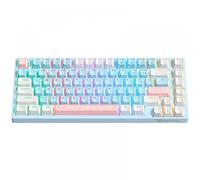 MCHkR Clavier mécanique Sumreda G38 RVB Type-C Clavier Non Personnalisable câblé Compatible avec Les Accessoires de Cadeaux de Bureau et de Jeu(Blue 82Keys)