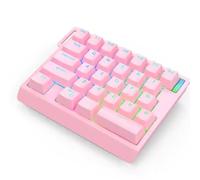 MCHkR HE30 Clavier mécanique de Jeu HE30 à Main Unique Interrupteur magnétique RGB Wired Hotswap 8 kHz Personnalisable Compatible avec Les Joueurs PC(Pink)