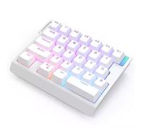MCHkR HE30 Clavier mécanique de Jeu HE30 à Main Unique Interrupteur magnétique RGB Wired Hotswap 8 kHz Personnalisable Compatible avec Les Joueurs PC(White)
