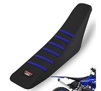 MCHMFG Motorcycle Universal Seat Cover Non-Slip Rubber Striped Gripper Soft Sewing for CRF WR WRF RMZ YZF SXF EXC EXC XC SX CR KLX Dirt Pit Bike Motocross Off Road Motorbike (Blue)