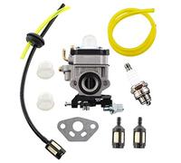 MCHNIC 11mm Carburateur Moteur de Carburant de Haie 2 Temps Trimmer Débroussailleuse Outillage de Jardin Carburateur pour 22cc 26cc 33cc 34cc 36cc filtre à essence kit Tube d'étanchéité