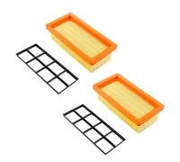 MCHNIC 2 filtres plissés plats pour aspirateurs Kärcher AD2 AD3 AD4 Premium AD 3.000, AD 3.200 6.415-953.0 Plat Plissés Filtre, Accessoire pour les Aspirateurs