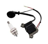 MCHNIC Bobine d'allumage avec bougie d'allumage pour débroussailleuse 2 temps 52 cc 3 CV 4 en 1 / 5 en 1 multi-outils taille-haies débroussailleuse