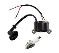 MCHNIC Bobine d'allumage avec bougie d'allumage pour débroussailleuse Nemaxx MT22 MT52, Berlan BMS520A, Demon RQ580 3 CV 52 cm3