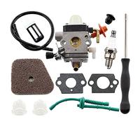 MCHNIC C1Q-S174 FS90R Carburateur pour Stihl FS110R FS130R FS100 KM130R FS130 FS90 KM90R KM90 FS100RX FS110 KM110R HT100 HT101 Désherbeur avec kit de tondeuse Coupe-carburateur Remplace 4180-120-0608