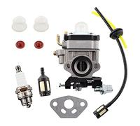 MCHNIC Carburateur avec bougie d'allumage Filtre à essence Kit de tuyau d'essence pour AL-KO Alko BC260 B, BC410, BC4535, BC4125, FRS 410, FRS 4125 débroussailleuse