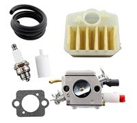 MCHNIC Carburateur avec filtre à air Bougie d'allumage pour Husqvarna 340 345 346 346XP 350 351 353 357 359 357XP 359XP Tronçonneuse remplace Zama C3-EL18, 503283208