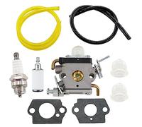 MCHNIC Carburateur avec joint Tuyau d'essence Bougie d'allumage pour Husqvarna 122C 122LDX 122LK Coupe-bordure McCulloch T22LS T22LSC Remplace 581734301 574386701