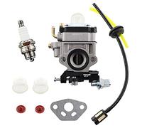 MCHNIC Carburateur avec tuyau de carburant filtre à carburant pour 23ccm 25ccm 26ccm Einhell AL-KO Atika Fuxtec Güde Hecht Timbertech débroussailleuse à renard roux taille-haie