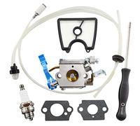 MCHNIC Carburateur avec tuyau d'essence Filtre à air pour souffleur Husqvarna 125B 125BX 125BVX Ertzt ZAMA C1Q-W37 581798001 545081811 545112101
