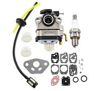 MCHNIC Carburateur Bougie d'allumage avec kit de Conduite de Carburant pour Moteur à 4 Cycles GX31 GX22 FG100 GCA91 Walbro WYL-19 HHE31C HHT31S UMK431 Remplace 16100-ZM5-803 16100-ZM5-809