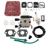 MCHNIC Carburateur Carb avec Filtre à Air Tuyau Membrane Joint Réparation kit pour Stihl FS38 FS55 FS55R FS55RC FC55 FC75 FC85 HS45 HS75 HS80 HS85 KM55 HL45 KM55R