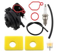 MCHNIC Carburateur compatible avec moteurs Briggs & Stratton 300E, 450E, 500E 550E 575E 600E OVH, 591979, 595656, 590556 591160 tondeuse à gazon avec Filtre à Air Filtre à Essence Bougie d'allumage
