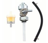 MCHNIC Générateur 3 kW 6,5 CV Robinet d' Essence Sortie a Gauche pour Moteur Reservoir Groupe Electrogene pour Matrix PG 3010-F avec Filtre à Essence Tuyaux de Carburant