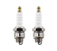 MCHNIC Lot de 2 bougies d'allumage pour tondeuse à gazon avec moteurs Briggs & Stratton 3,5-6,5 CV Quantum 300E 450E 500E 550E 625 650 675 Remplace Champion RJ19LM, NGK BR2LM