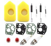 MCHNIC Lot de 2 filtres à air à membrane, ressort de régulateur pour moteurs Briggs & Stratton Quattro de 3,5 à 4,5 CV, Q 45, séries 450-600, 4216 5086K 5088 698369 Classic Sprint 795083 694394