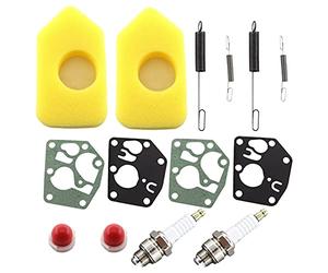MCHNIC Lot de 2 filtres à air à membrane, ressort de régulateur pour moteurs Briggs & Stratton Quattro de 3,5 à 4,5 CV, Q 45, séries 450-600, 4216 5086K 5088 698369 Classic Sprint 795083 694394