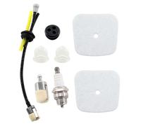 MCHNIC Lot de 2 filtres à air avec tuyau à essence pour motoculteur à 2 temps Mantis 7222 7222M 7222E 7225 7230 7234 7240 7920 7924