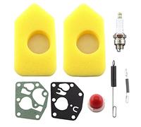 MCHNIC Lot de 2 filtres à air et membrane, ressort de régulateur pour moteurs Briggs & Stratton Quattro 3,5-4,5 CV, Q 45 Classic Sprint 450 500 550 Series 698369 795083 694394 692211 691859