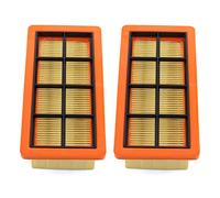 MCHNIC Lot de 2 filtres plissés plats pour aspirateur à cendres Kärcher 6.415-953.0 AD2 AD3 AD4 Premium AD 3.000, AD 3.200 Filtre de Nettoyage de poussière de poussière Filtre d'aspirateur