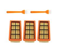 MCHNIC Lot de 3 filtres plissés plats avec 2 brosse pour aspirateur à cendres Kärcher 6.415-953.0 AD2 AD3 AD4 Premium AD 3.000, AD 3.200 Robot Aspirateur Partie