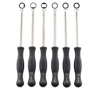MCHNIC Lot de 6 tournevis de carburateur (21 dents, 7 dents, Pac Man, Single D, Double D, Hexagone) pour Husqvarna 135 136 137 141 142 235 236 240 435 435e 440e McCulloch Partner Poulan, etc.
