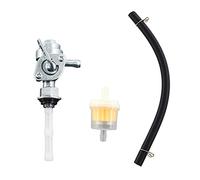 MCHNIC Universel Robinet de Carburant Essence Pompe à Essence Commutateur de Carburant de Réservoir de Gaz M10 x 1,25 pour Moto Groupe électrogène Dirt Bike Quad et Tuyau Filtre à Carburant
