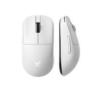 MCHOSE L7 Ultra Souris de jeu sans fil, ultra légère, ergonomique, 42 000 DPI, PAW3950, commutateur optique, 20 000 FPS, double polling 8K, récepteur 8K ultra rapide, connexion 3 modes, PC/MAC, blanc