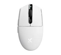 MCHOSE Souris de jeu sans fil G3, symétrique, PAW3311, 12 K DPI, connexion trimode, sondage sans fil/filaire 1K, poids 64 g, autonomie de 130 heures (G3, blanc)