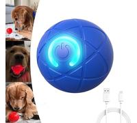Mciluyaiio Balle vibrante pour Chiens, Balle tremblante pour Chiens, Balle vibrante rebondissante, Jouets interactifs pour Chiens avec lumière LED Clignotante activée par Le Mouvement (Bleu, B)