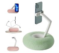 Mciluyaiio Bol Flou avec Support Kindle, Support d'oreiller pour Tablette, Support de téléphone réglable pour lit, Joli Support en Peluche pour téléphone, Support d'oreiller réglable à 360 ° (Vert)