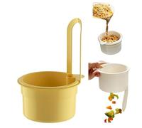 Mciluyaiio Crépine de robinet suspendue, panier de vidange en plastique pour évier de cuisine, passoire à fruits suspendue, support de rangement pour évier, accessoires de cuisine suspendus (Giallo)