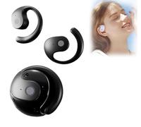 Mciluyaiio Petit Casque Bluetooth en Noix de Coco, Petite Boule de Noix de Coco, écouteurs sans Fil stéréo 3D à Oreille Ouverte, écouteurs Bluetooth dans l'oreille, Micro antibruit (Noir)