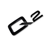 MCK Auto - Q2 Noir Brillant Avant Arrière Aile Aile Noir Badge Logo Botte Emblème Autocollant Adhésif Tuning