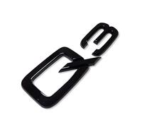 MCK Auto - Q3 Noir Brillant Avant Arrière Aile Noir Badge Logo Botte Emblème Autocollant Adhésif Tuning